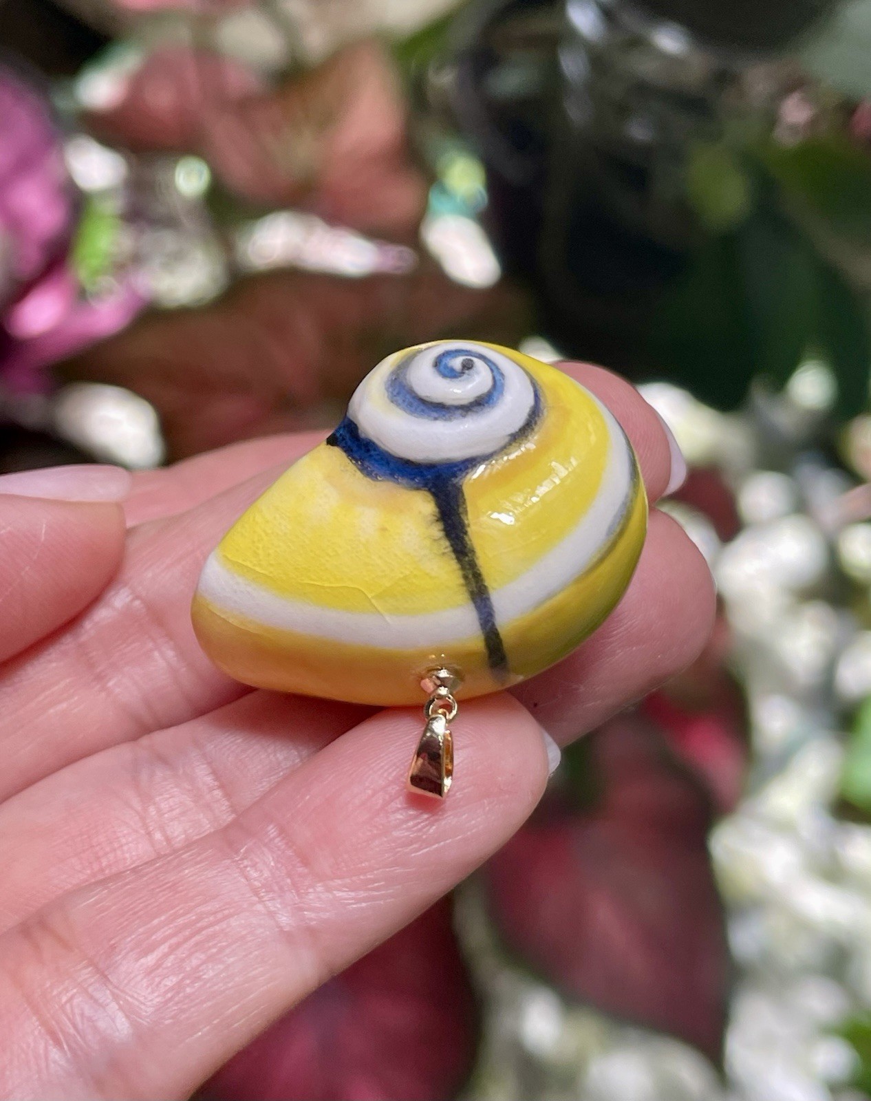 Handmade Ceramic Pendant Jewelry. Unique piece. White heart