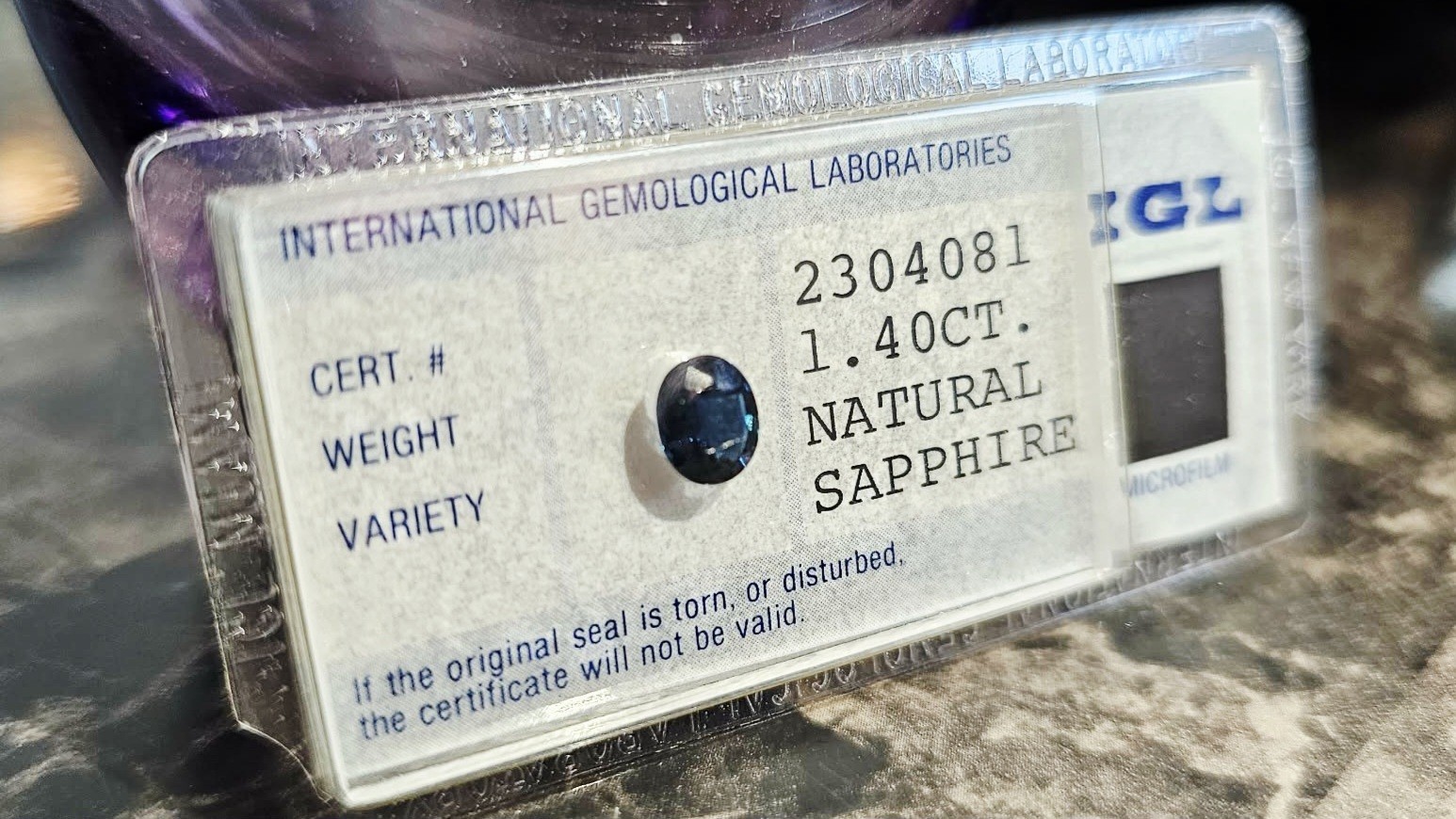 Vintage Natural Sapphire – 1.40 Carat IGL Certified – Oval Mixed Cut Blue/Green