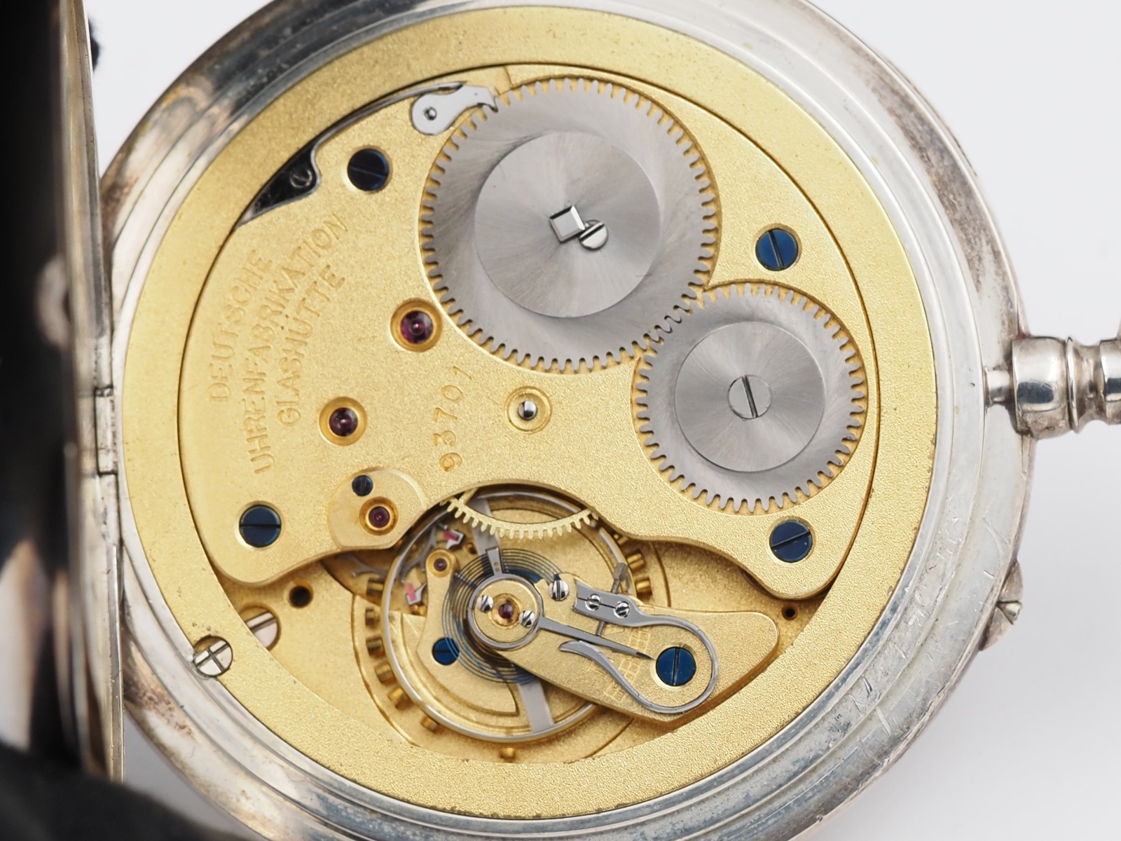 A. Lange & Söhne Pocket Watch Glashütte Silver 93701 With Box & Certificate