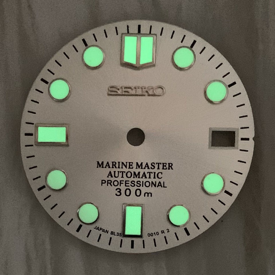 28.5mm Watch Dial Green Luminous Date Fit NH35 NH36 NH38 Movement