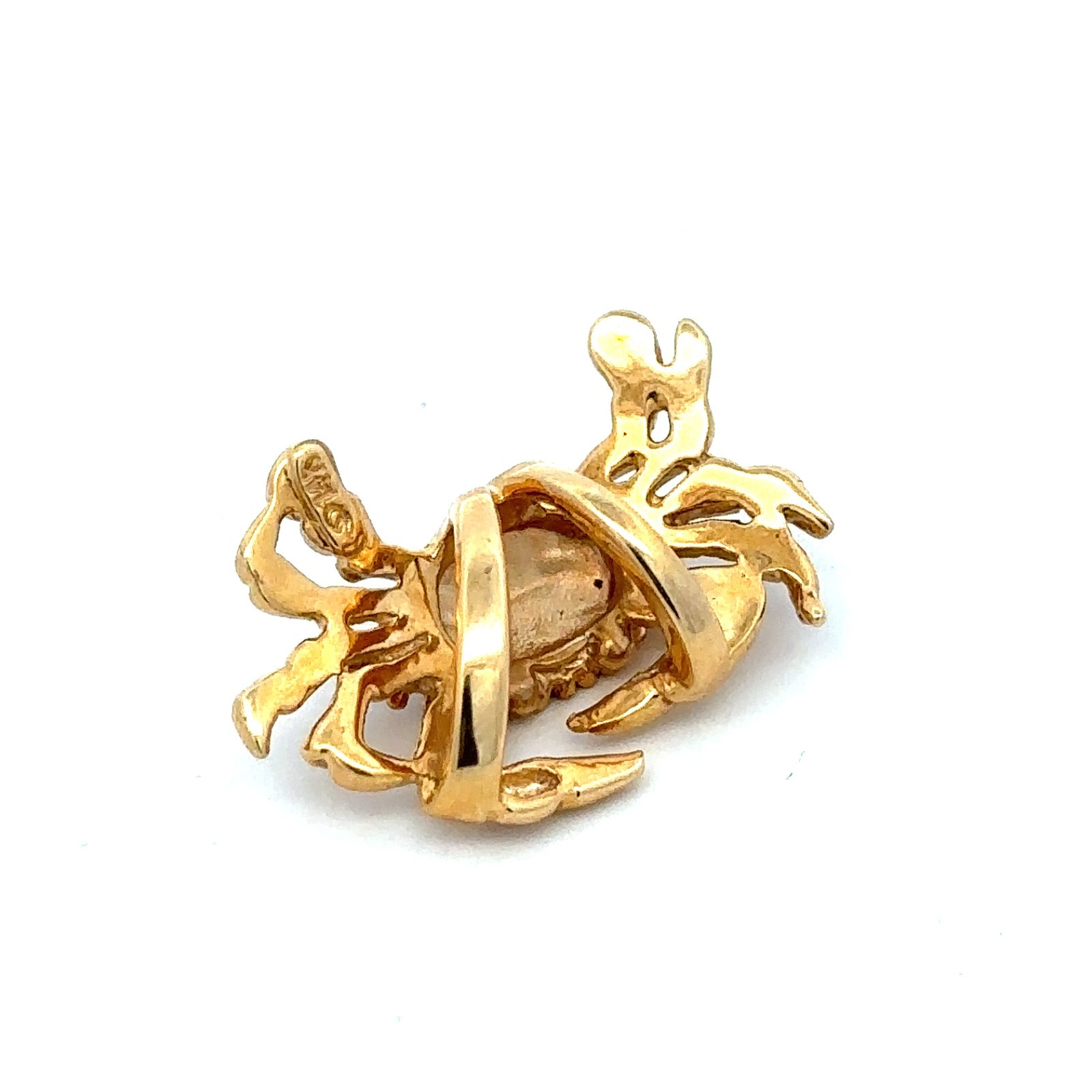 14KT. Yellow Gold Crab Pendant (Steven Douglas) 3/4 x 1 1/4 Inch