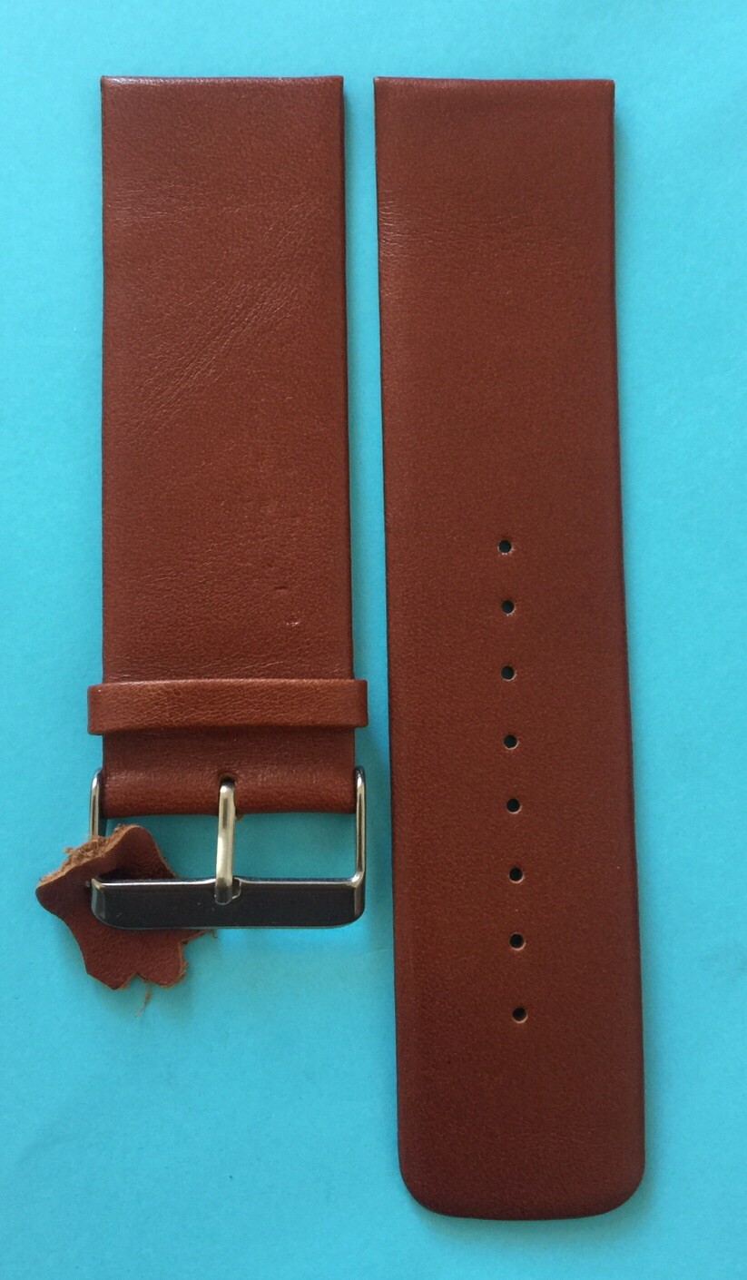 DILOY Vintage Hand-Stitched REAL Leather Watch Band Strap – Length 26 Medium Sca