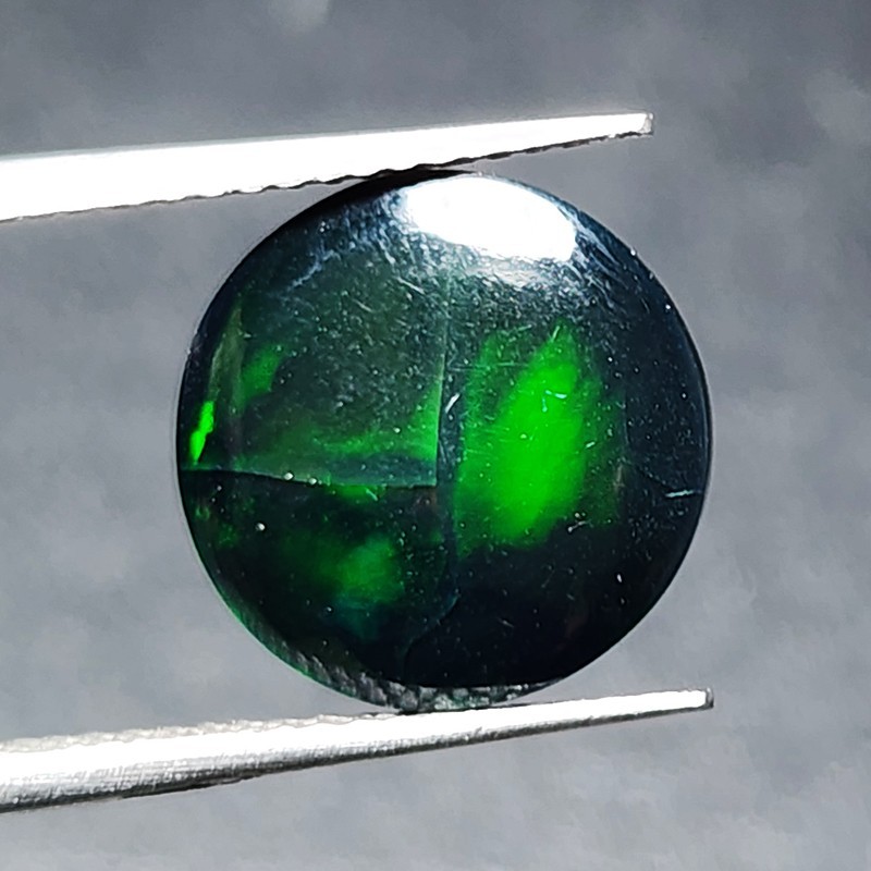 Natural Ethiopian Welo Honeycomb Black Opal Round AAA Fire Loose Gemstone 4.85Ct