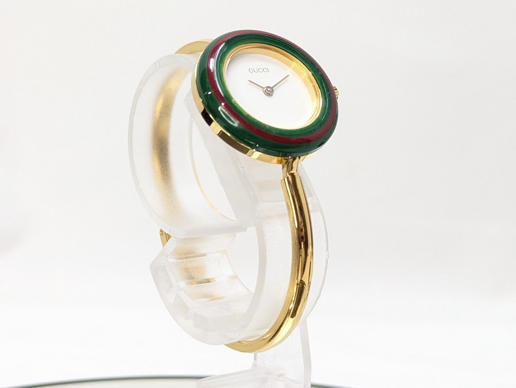 GUCCI Change Bezel 11/12.2 Watch Quartz Gold BOXED Women’s Working Authentic