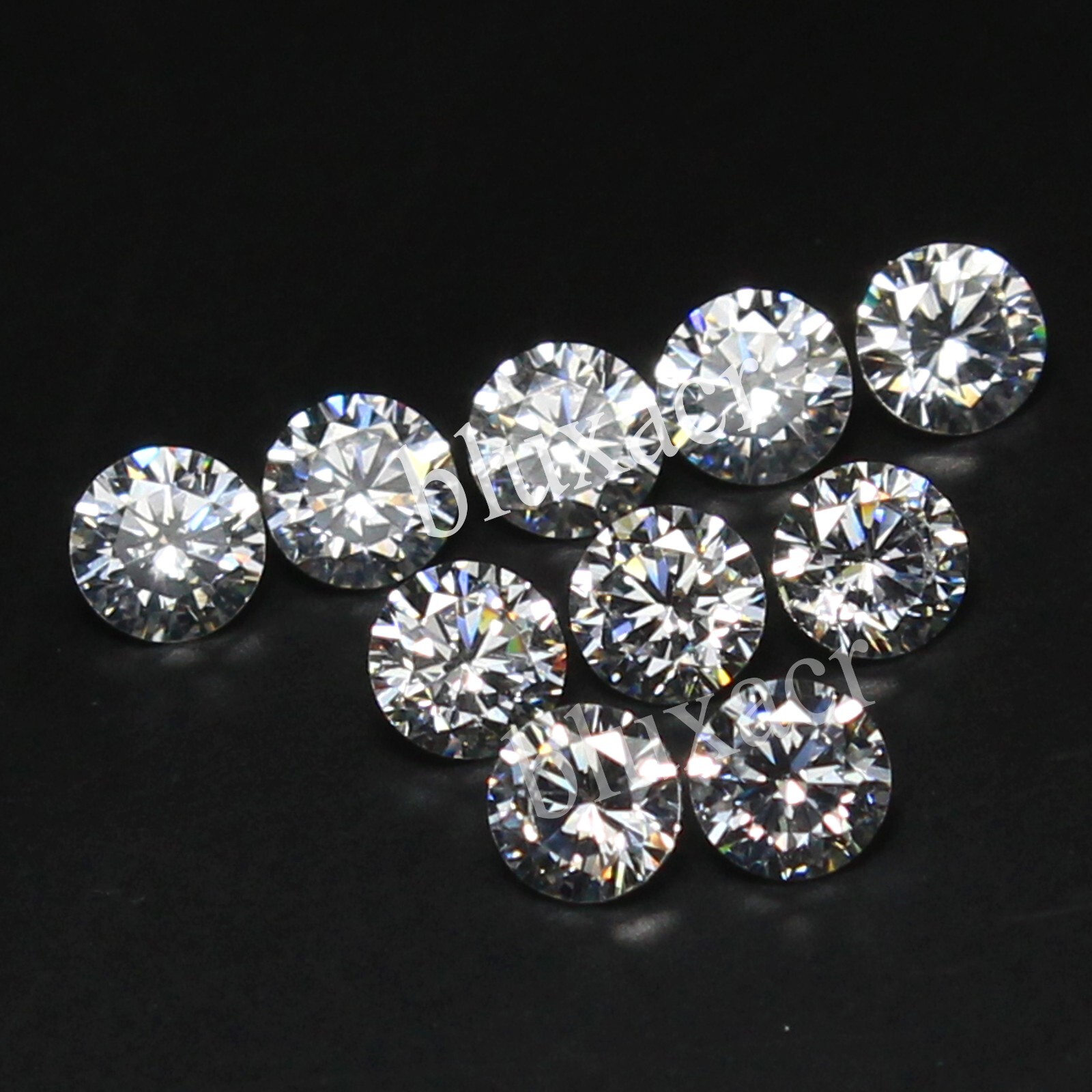 Certified Natural 2.60 MM Round DE Color VVS1 Brilliant Cut White Diamond 10 Pcs