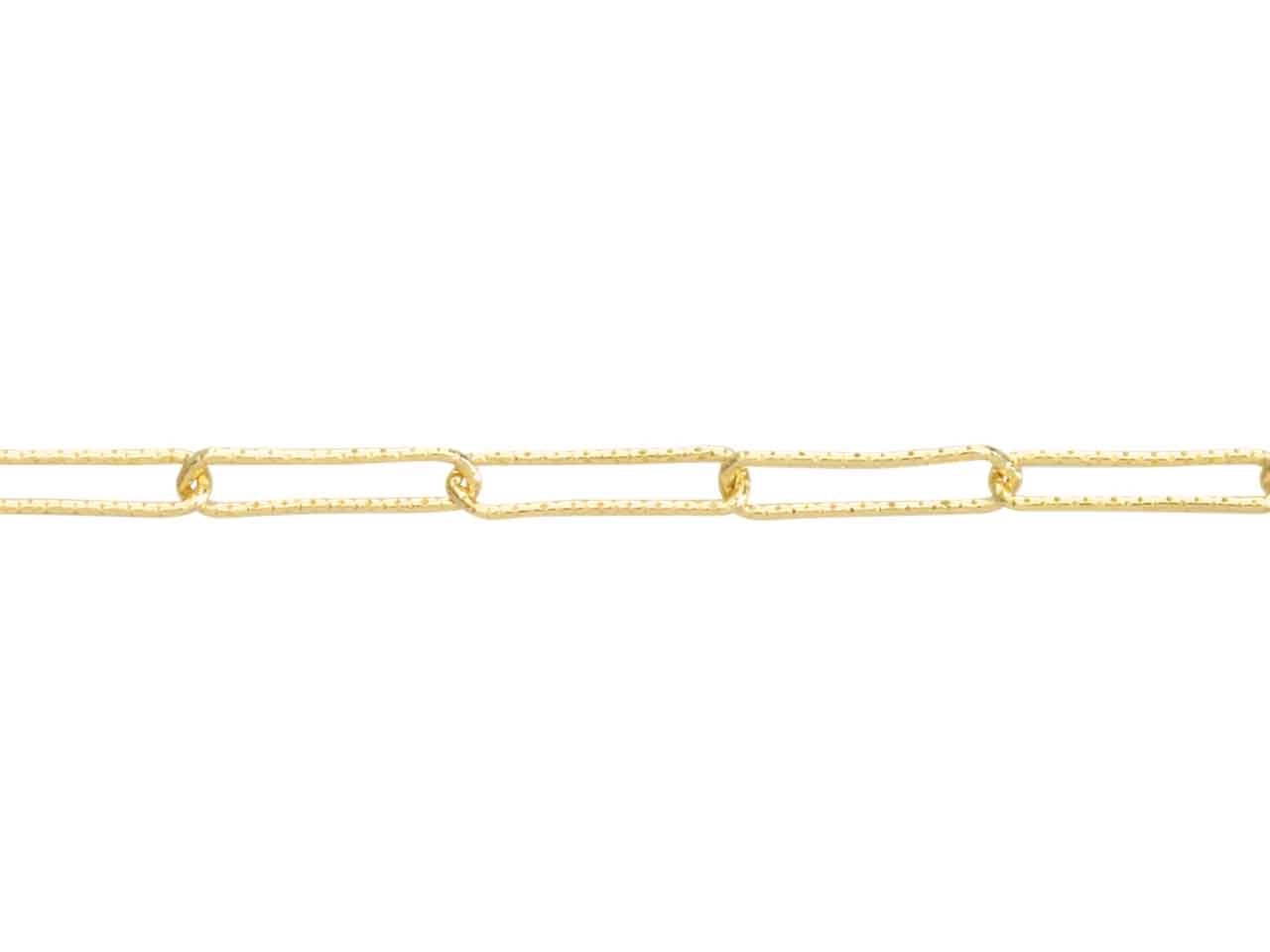 100% Genuine 9k Solid Yellow Gold Long Paperclip Link Bracelet 16cm BRAND NEW