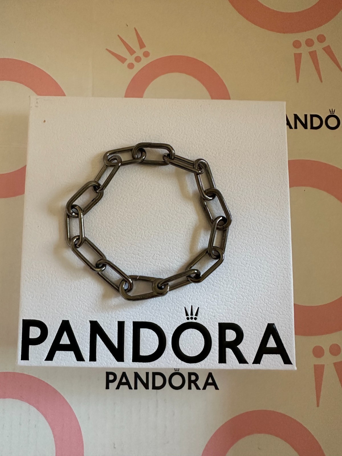 100% NEW PANDORA Me Style Ruthenium Link Chain Bracelet 549588C00 5.9 INCHES