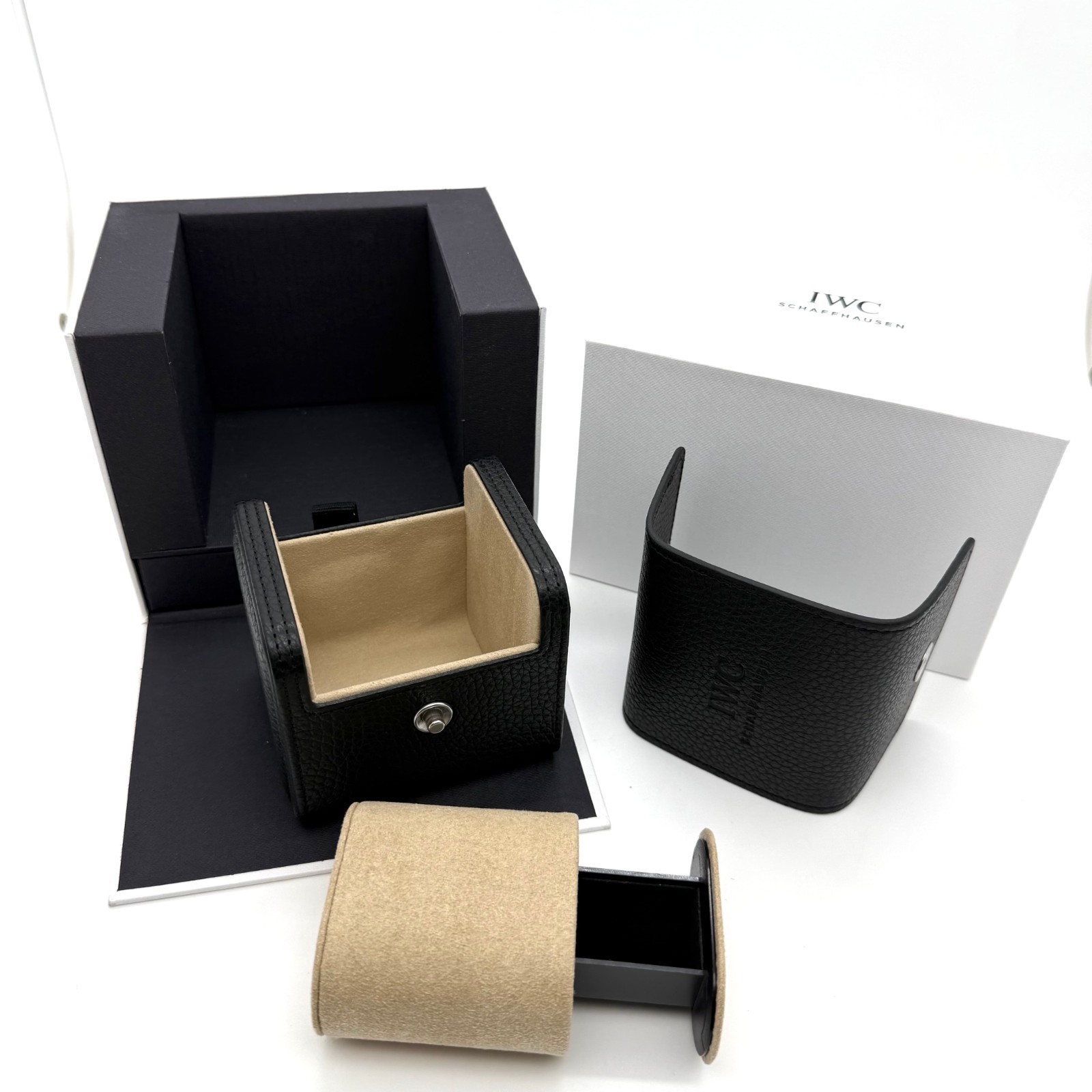 IWC Schaffhausen Genuine Leather Watch Box – Excellent Condition–No Manual