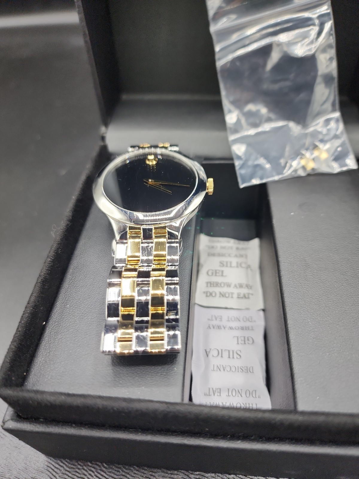 Movado Men’s Veturi Two-Tone Stainless Steel Watch – New In Box & New Battery