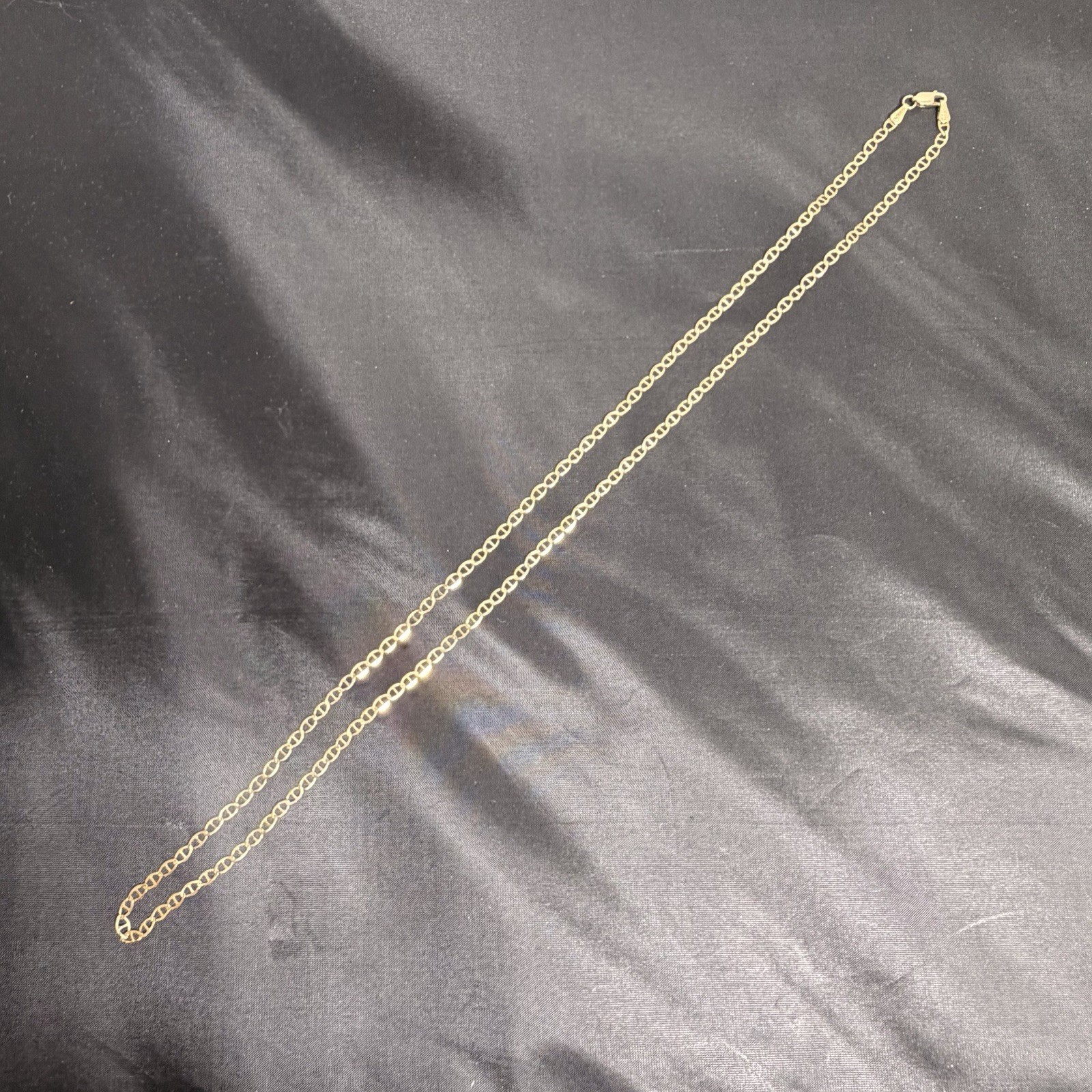 5.06g 10k Anchor Link Yellow Gold Chain Necklace 25.5” Italy ACA 3mm