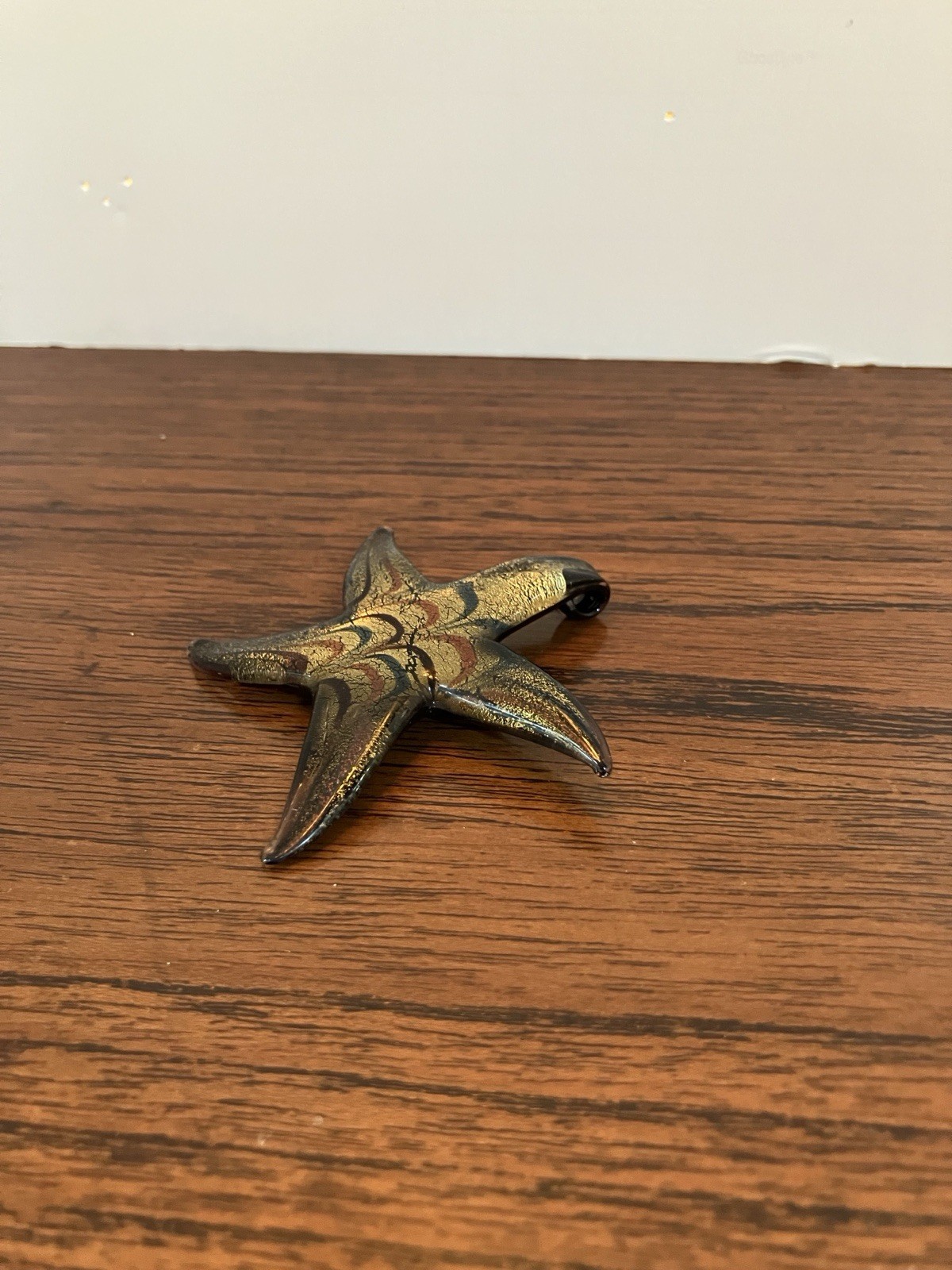 Vintage Hand Blown Glass Star Pendant