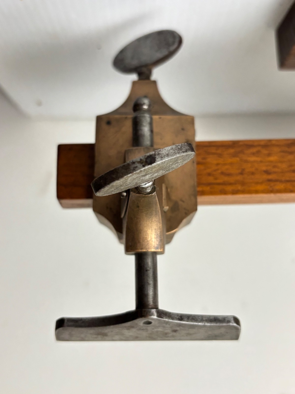ANTIQUE BRASS AND STEEL WATCHMAKER HOROLOGY CLOCK MANDREL LATHE