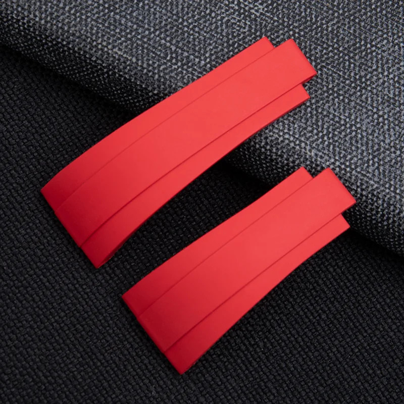 18mm FKM Rubber Strap Watch Band Fits Rolex Yacht Master 37mm 268655