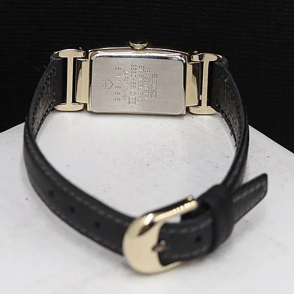Working condition, excellent condition. Seiko 2E20-5510 Quartz, gold dial, recta