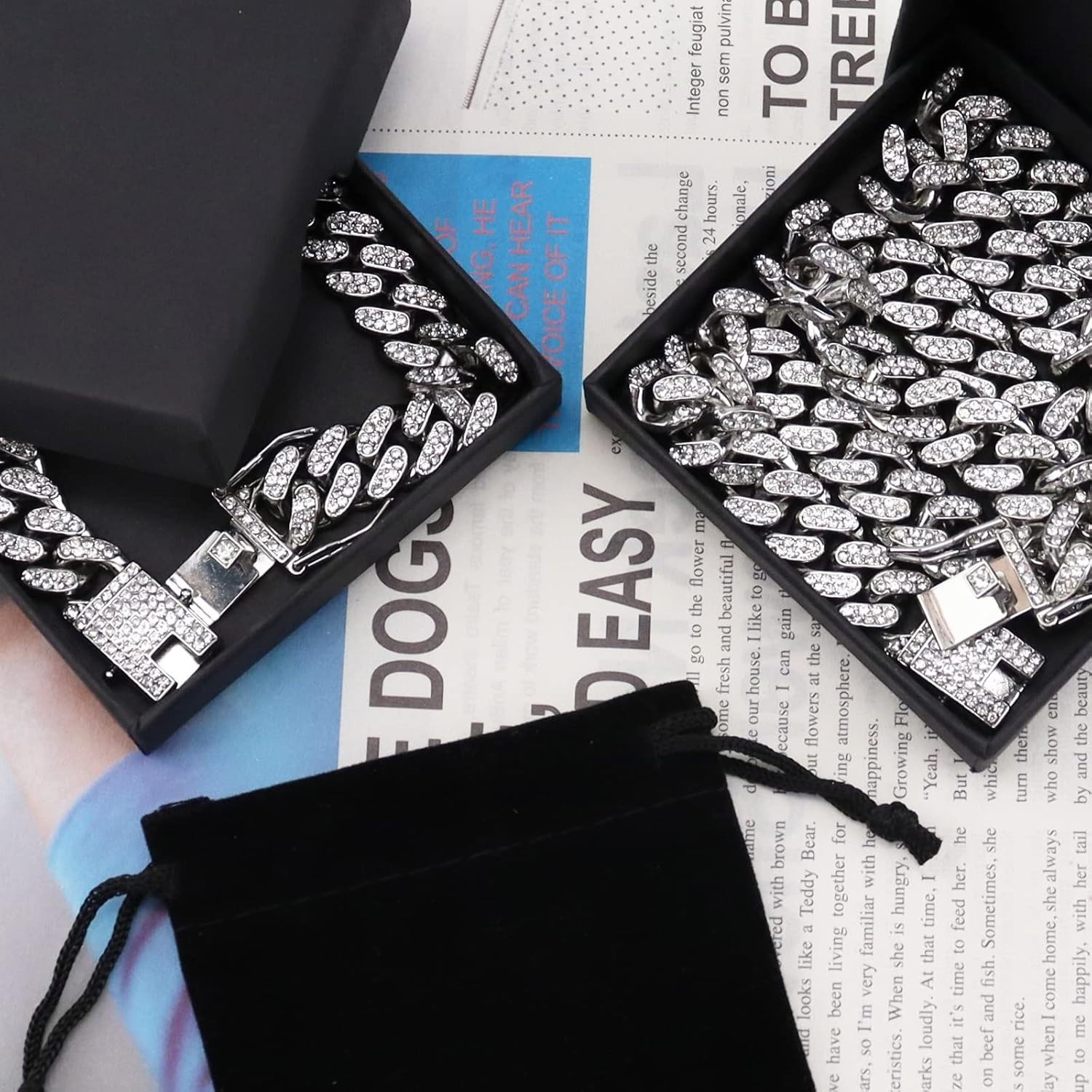 Cadenas de Titanium en Plata 925 Para Hombre Mujer Unisex Cadena Cubana Joyería