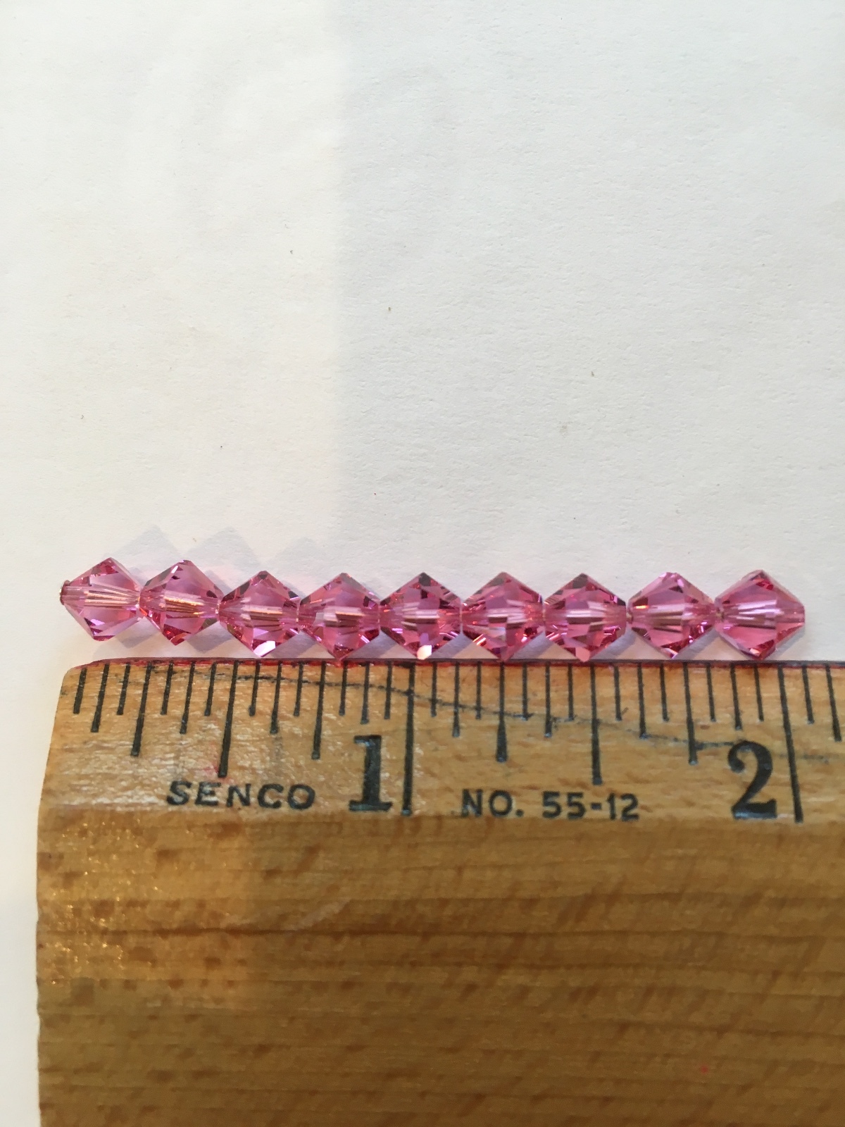 25 pc SWAROVSKI CRYSTAL ROSE Loose BEADS 6mm 5328 Bicone PINK, OCTOBER Free Ship