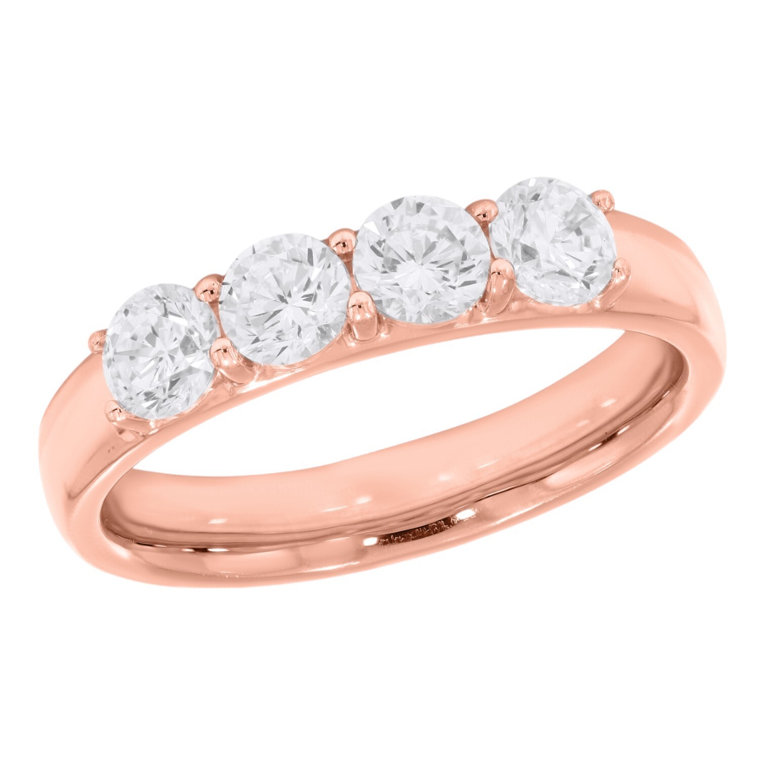 Lab Grown Diamond Engagement Ring 0.96 ct Certified Round Cut 14k White Gold