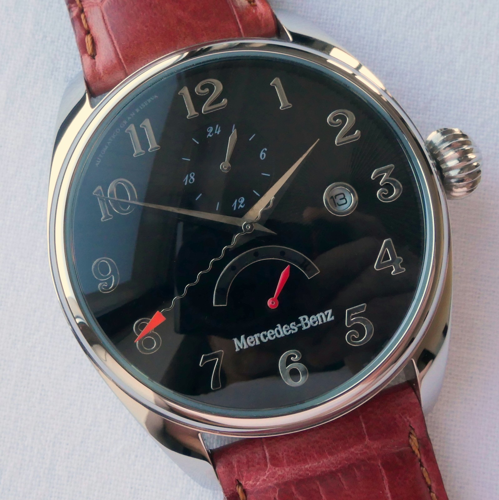 Mercedes Benz Classic Retro Design Car Accessory Power Reserve Automatic Watch