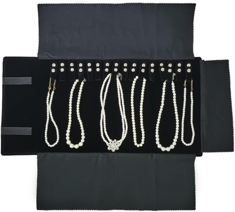 Travel Jewelry Organizer Bag Velvet Necklace Bracelet Storage Case