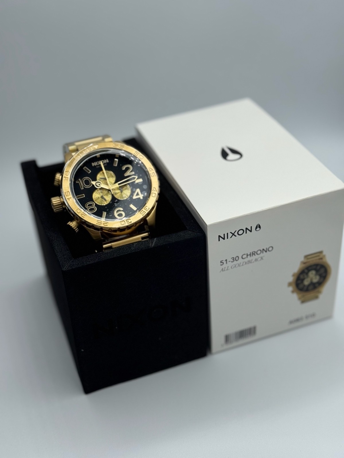 NIXON 51-30 Chrono – All Gold Black Chronograph Men’s Watch A083-510