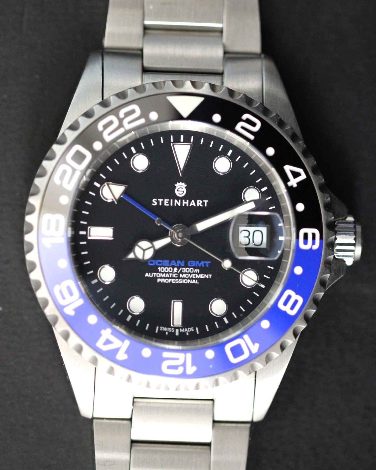 Steinhart Ocean One GMT Classic Ceramic SW330-2 Automatic Mens Watch 103-1338