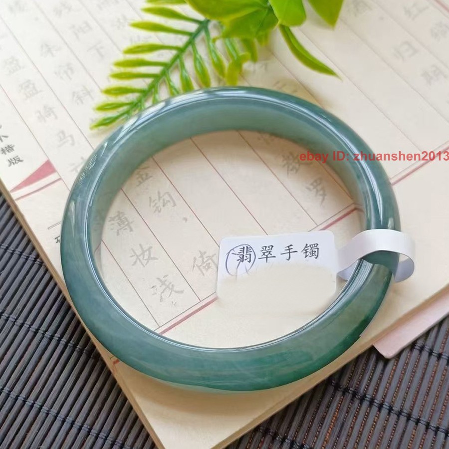 Certified 55-62mm Natural Blue Water Burma Grade A Jade jadeite Bangle Bracelet