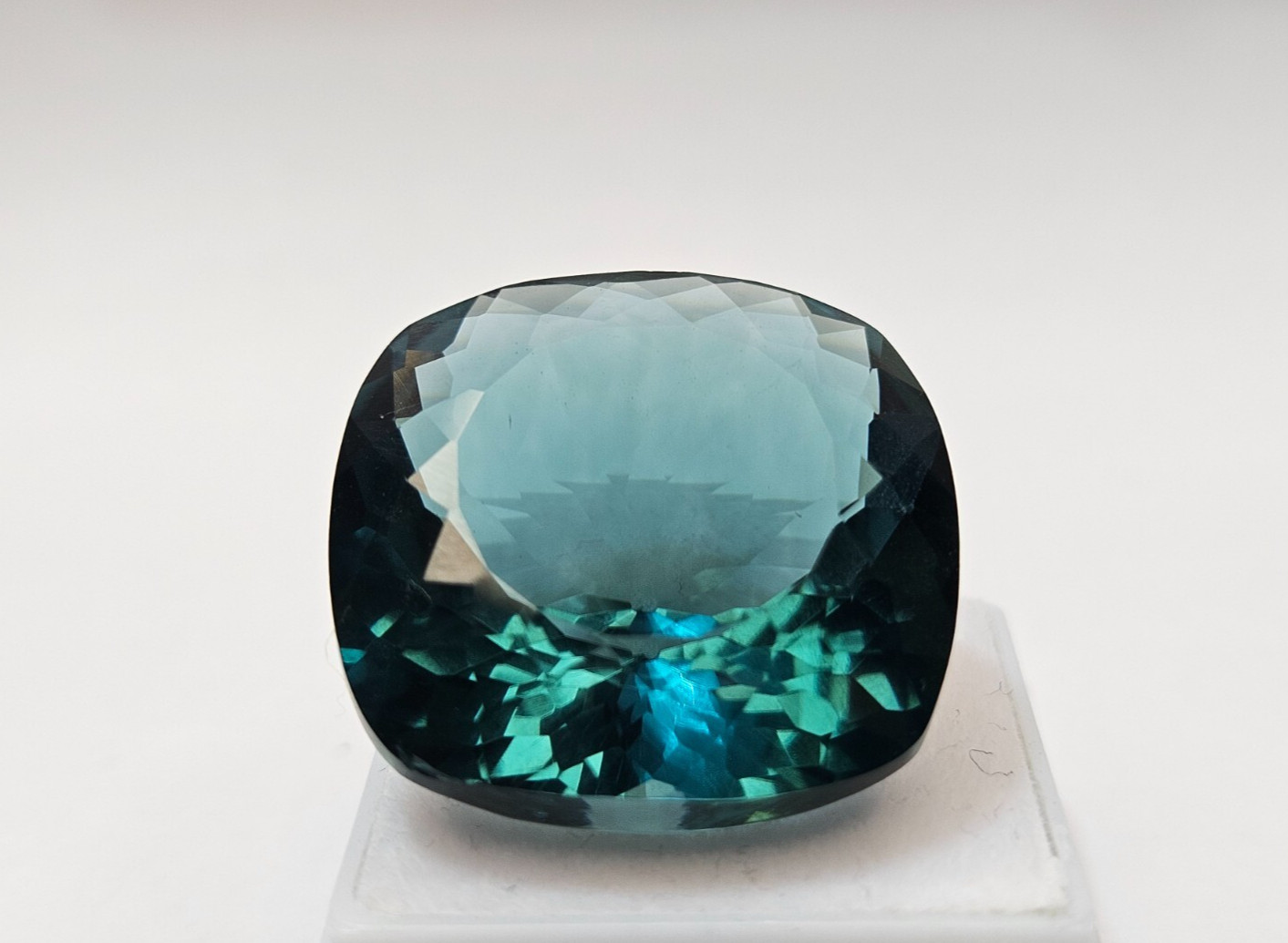 Cushion Cut Teal Blue Natural 52-53 Ct Tourmaline EGL Certified Gemstone KH931