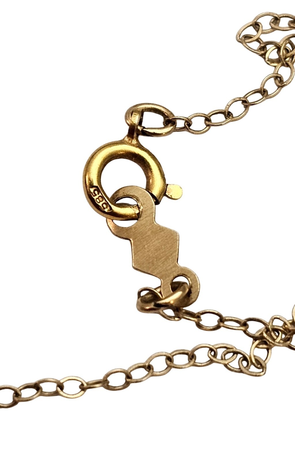 14K Yellow Gold Number One #1 Pendant Necklace, 15 Inches Chain C707