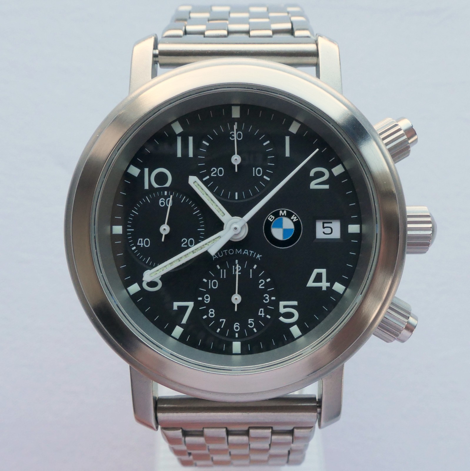 BMW Classic Driver Sport Car Accessory Automatic Valjoux 7750 Chronograph Watch