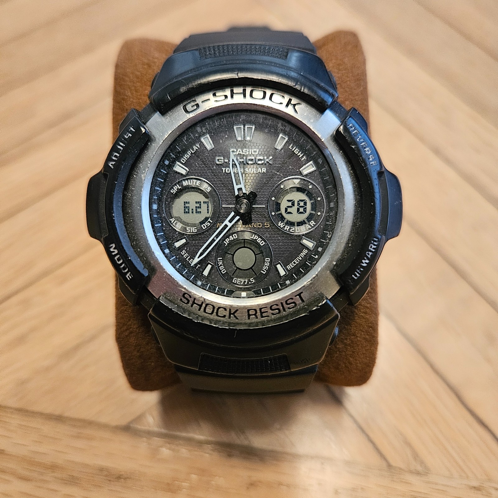 Casio G-Shock AWG-100 Solar Atomic 200M Water Resistant Black Resin Men’s Watch