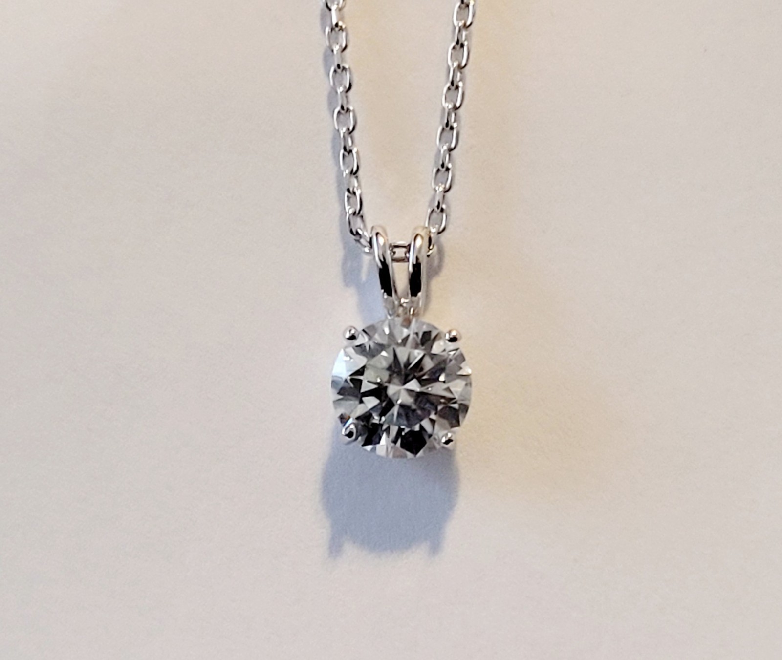 2.00 Carat Moissanite Forever Classic Solitaire Pendant (Charles & Colvard)