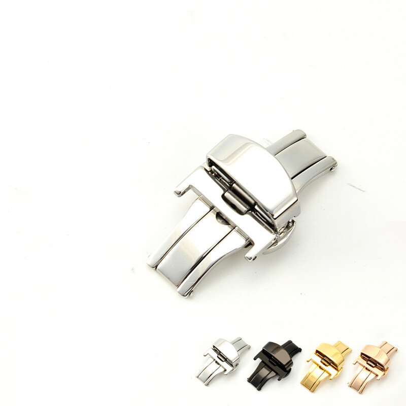 Stainless steel butterfly clasp watch buckle High-grade clasp 14 16 18 20 22mm