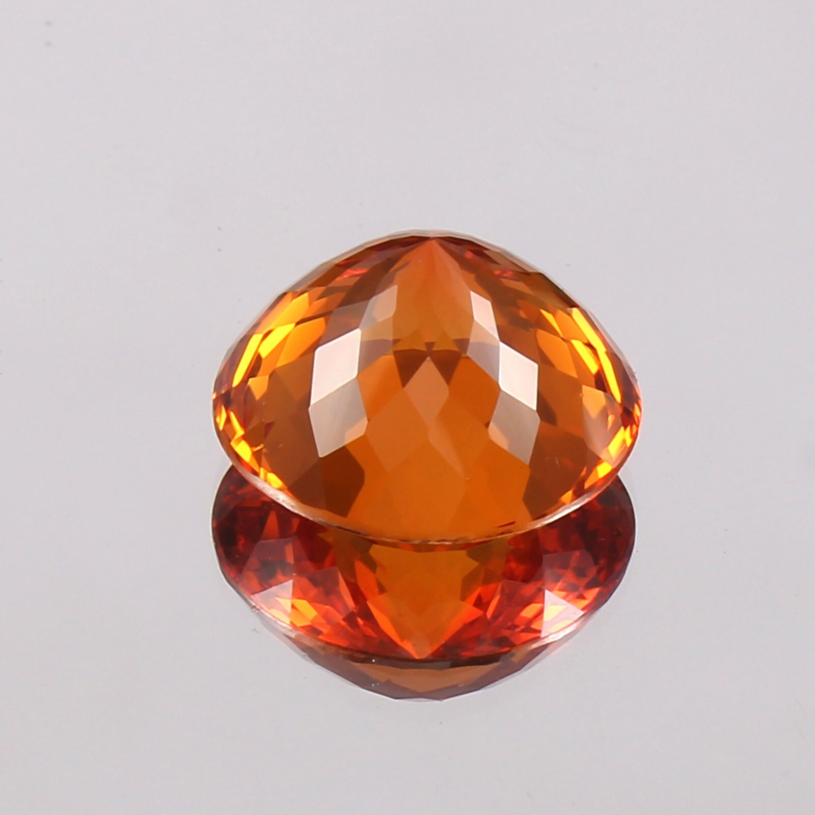 Natural Ceylon Padparadscha Sapphire Loose Round Gemstone Cut 16.95 Ct – 15x15MM