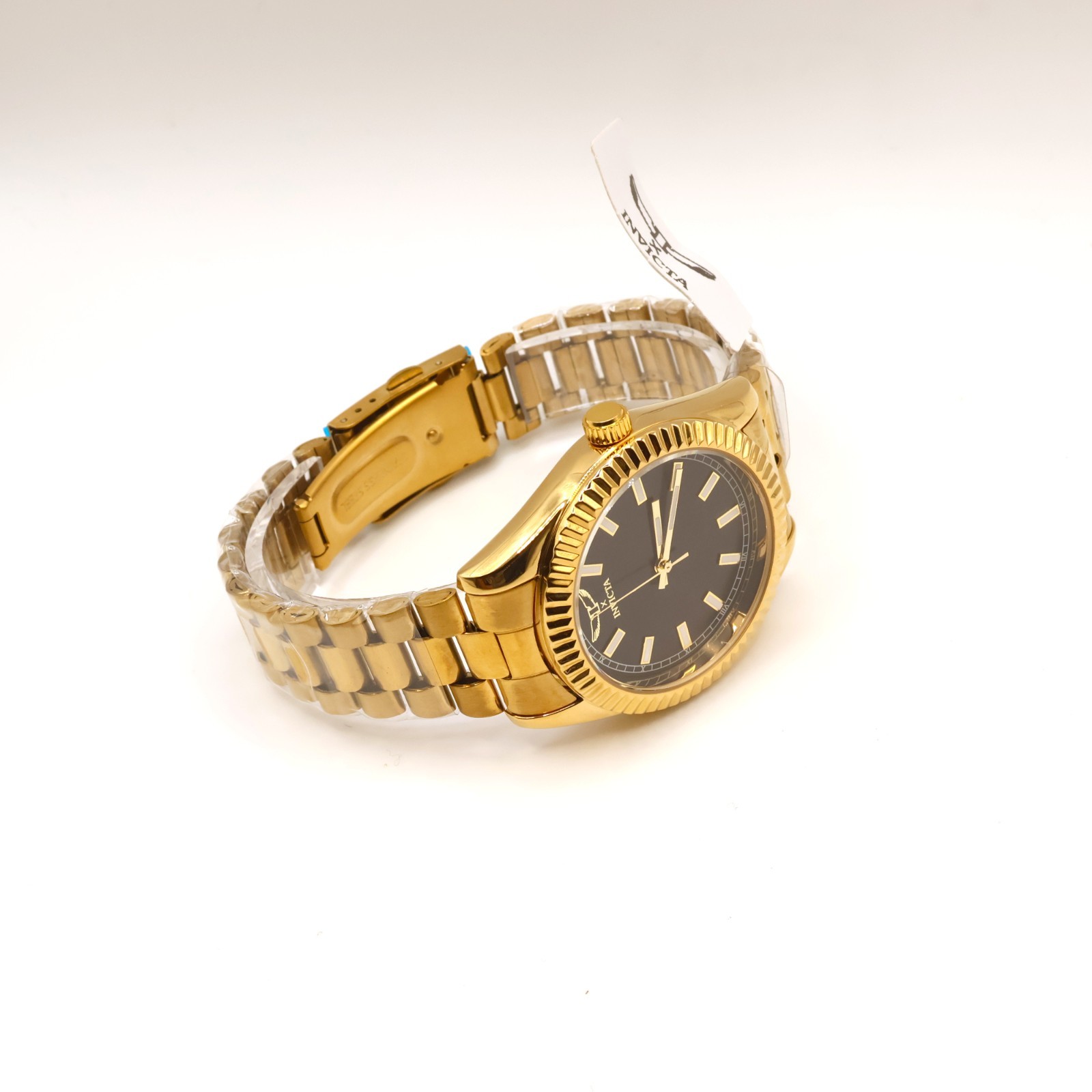 Invicta 69006 Golden Noir Gold Case Black Dial Flame Fusion Crystal Watch