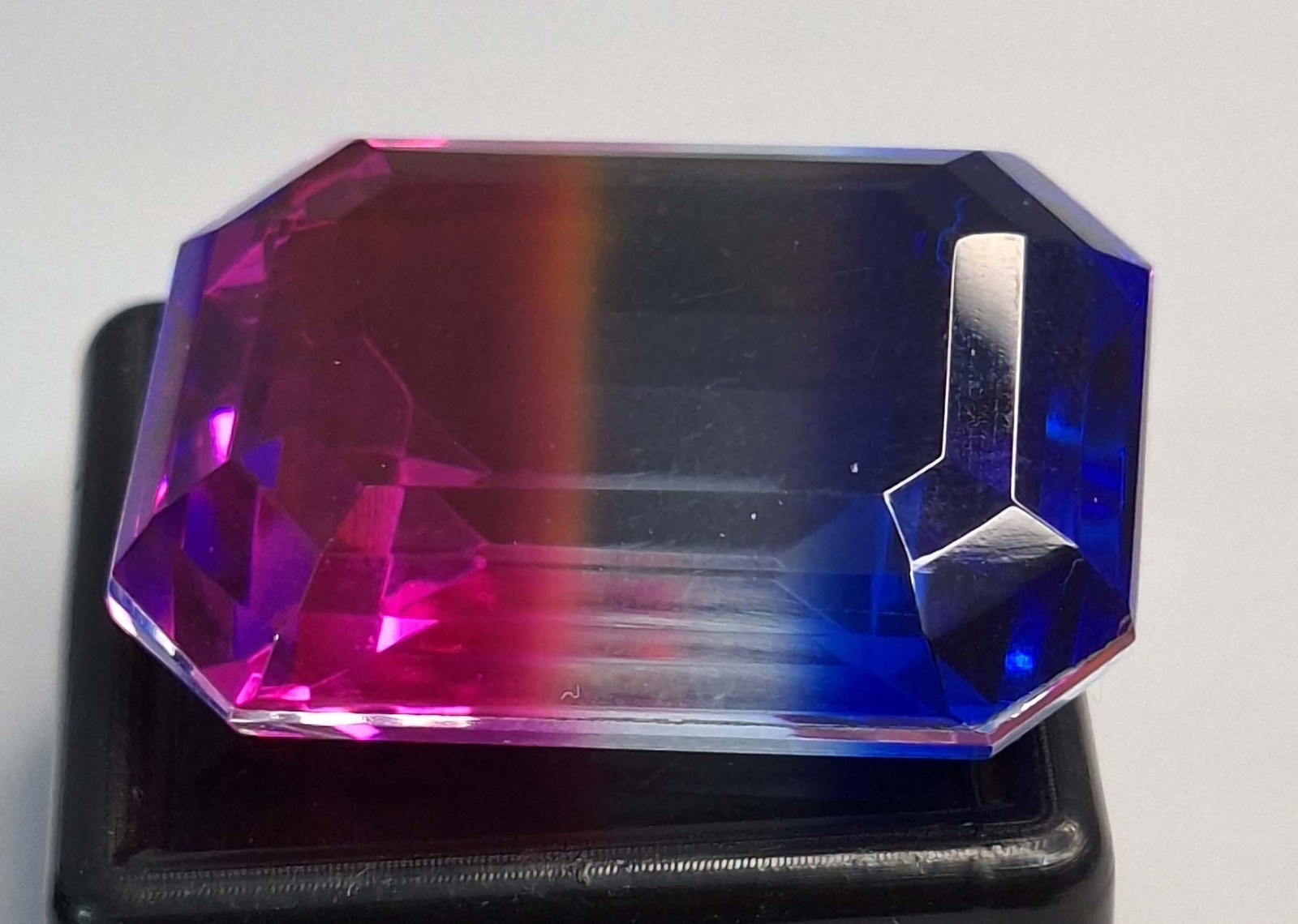 Bi-Colour Tourmaline Emerald Cut 53-55 Ct Natural Certified Loose Gemstone SP249