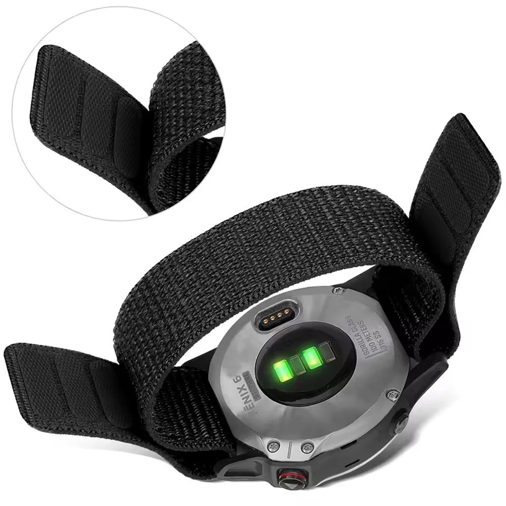QuickFit Nylon Loop Strap For Garmin Fenix 7X 6 Pro 5 3 Tactix 7 22mm 26mm UK