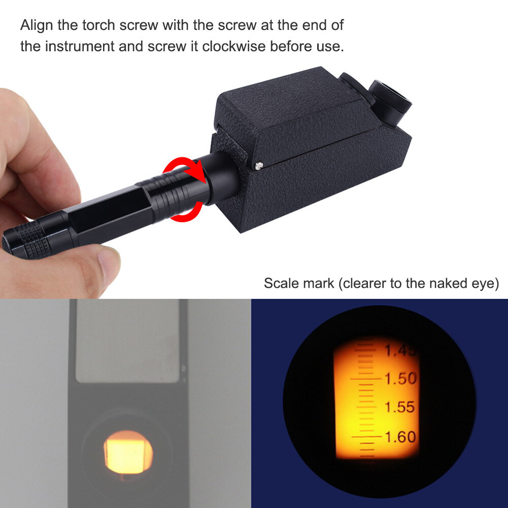 A Type Gem Refractometer Detector External Light Source Measuring Instrument