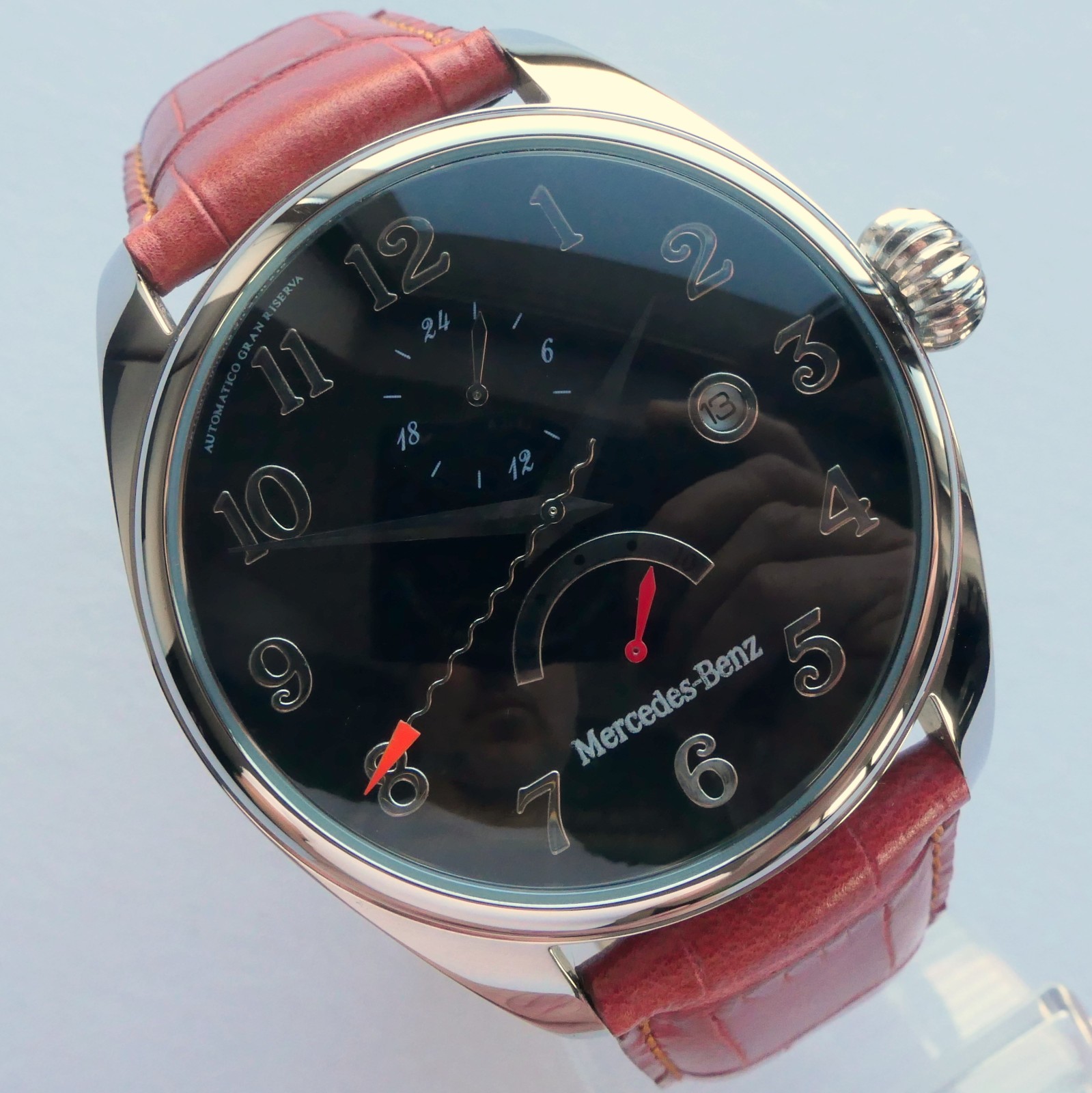 Mercedes Benz Classic Retro Design Car Accessory Power Reserve Automatic Watch