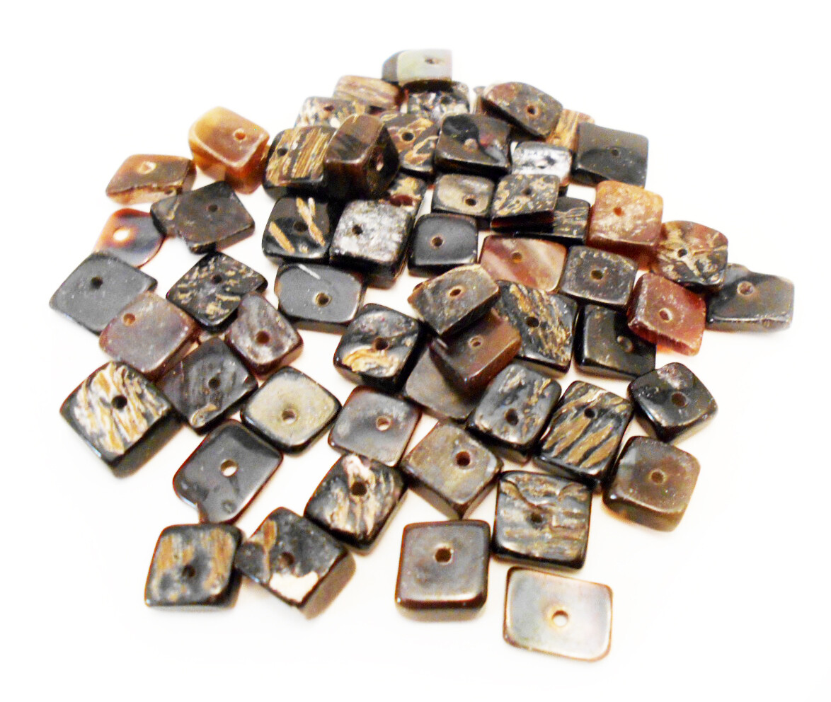 Bulk 1/2 lb (700) Black Pen Shell Chips Loose Beads Drilled 13mm Crafts Jewelry.