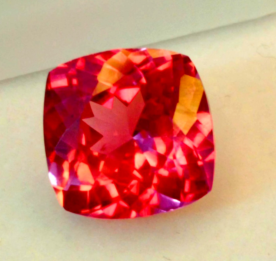 Certified Padparadscha Cushion Cut 7-9 Ct Sapphire Natural Loose Gemstone RK268