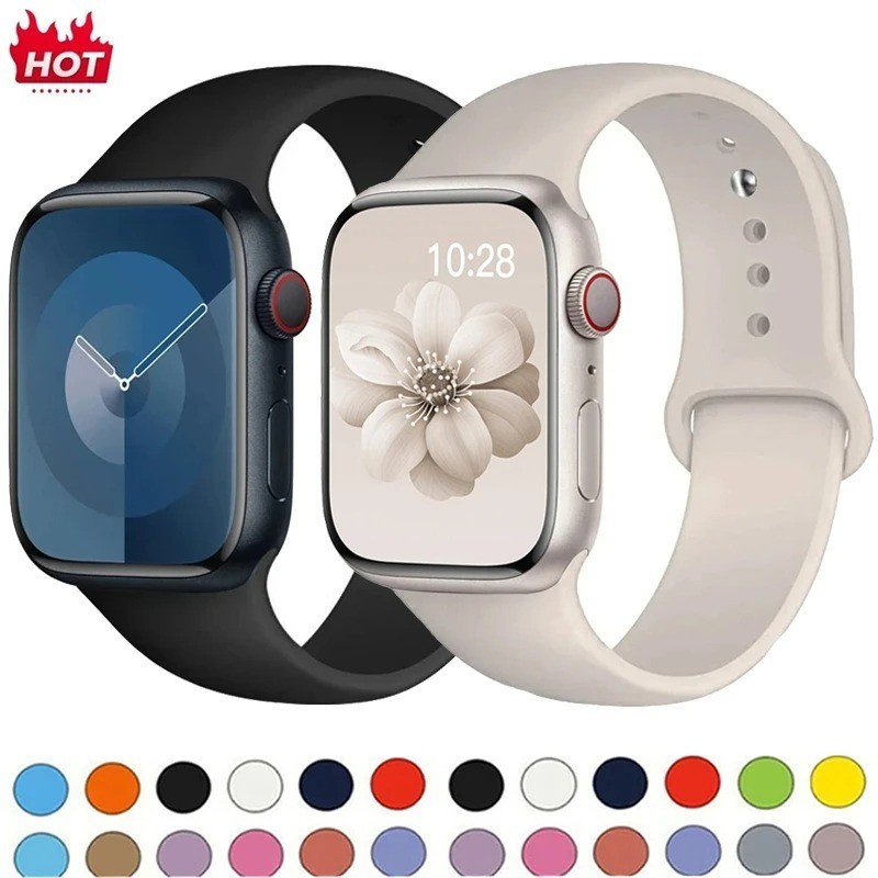 Silicone Narrow Sport Band for Apple Watch Series 11, 10, 9, 8, 7, 6, 5 SE