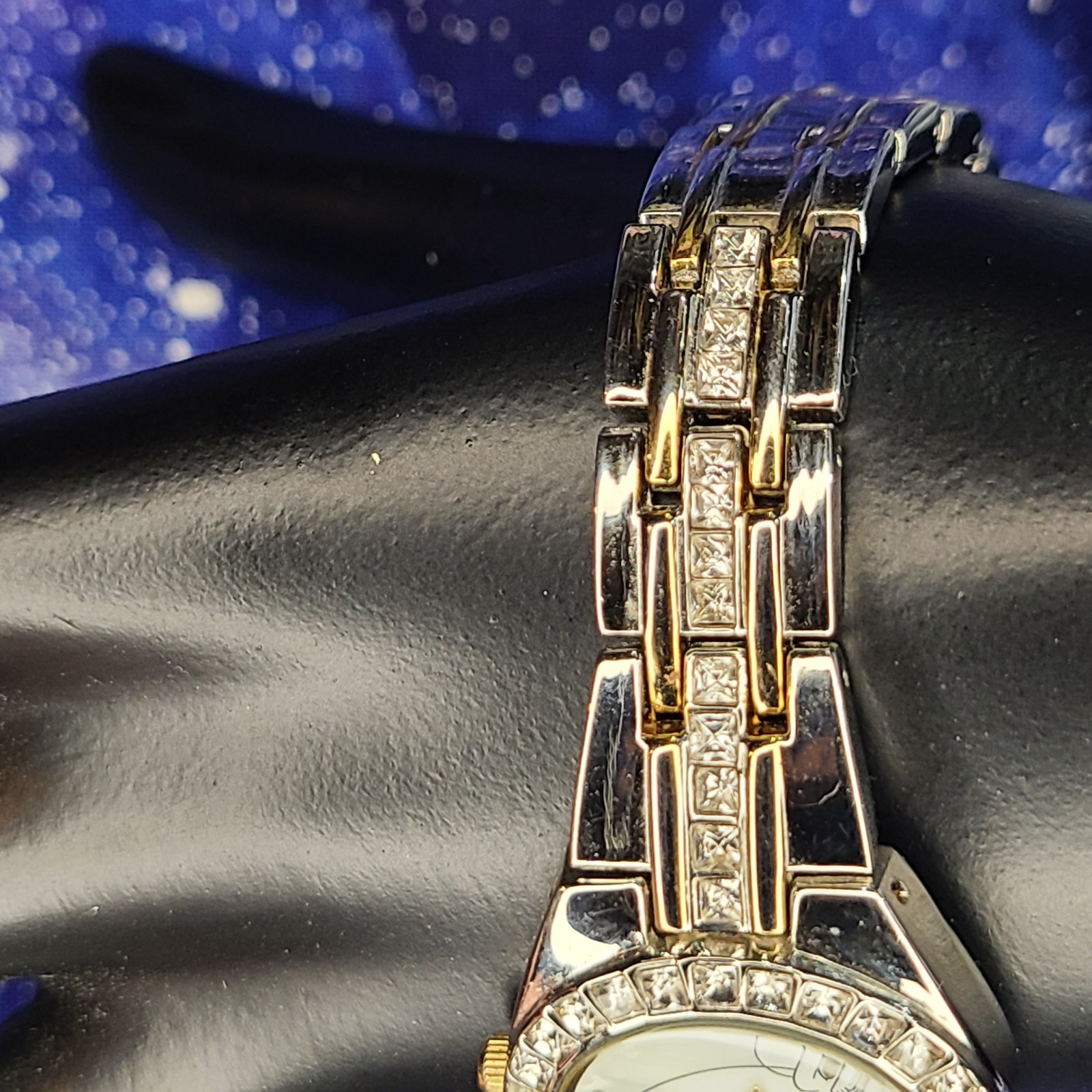 Vtg Disney Tinkerbell Couture Crystal Dress Watch MOP Face Ready To Wear | Video