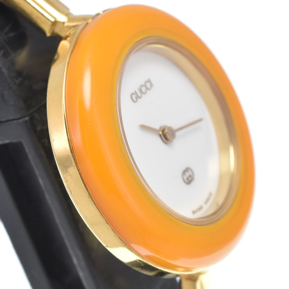 GUCCI Change bezel 46338 white Dial Quartz Ladies Watch I#148071