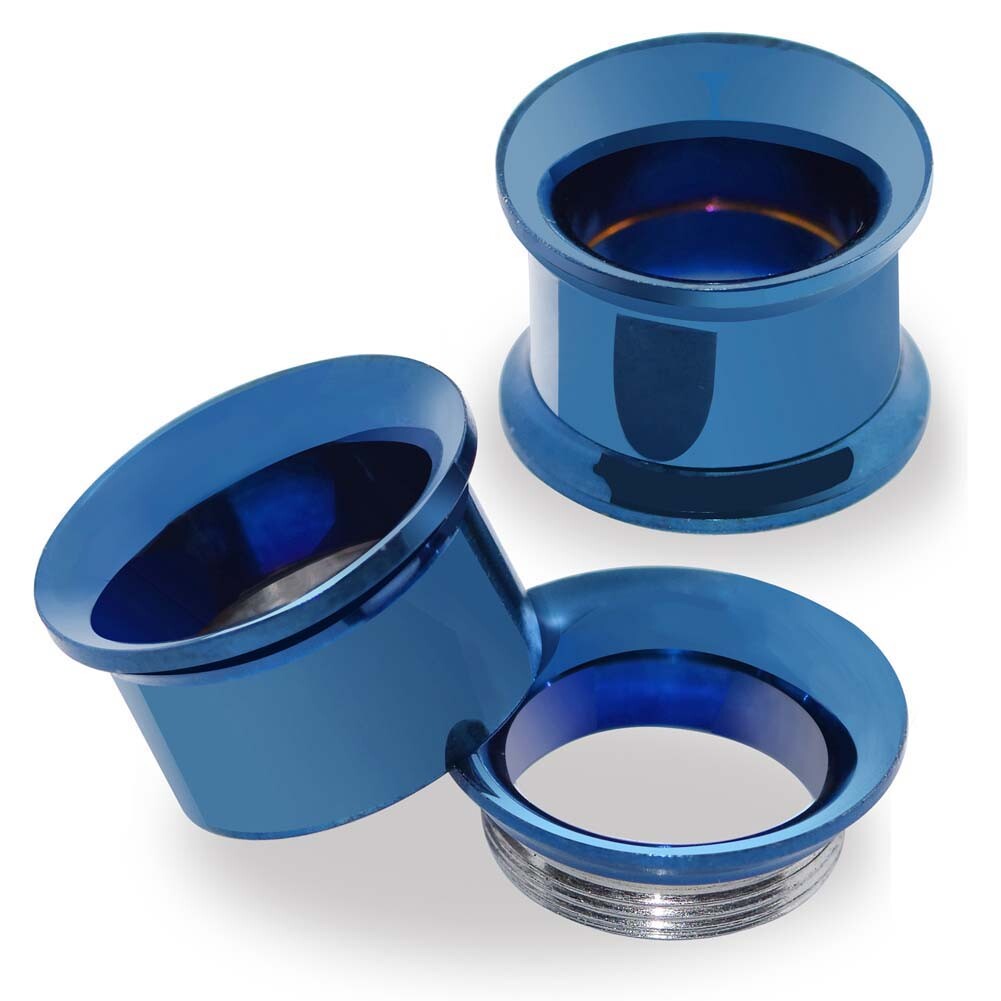 Pair Stainless Steel Screw Fit Ear Gauges Tunnels Plugs Ear Stretchers Piercing