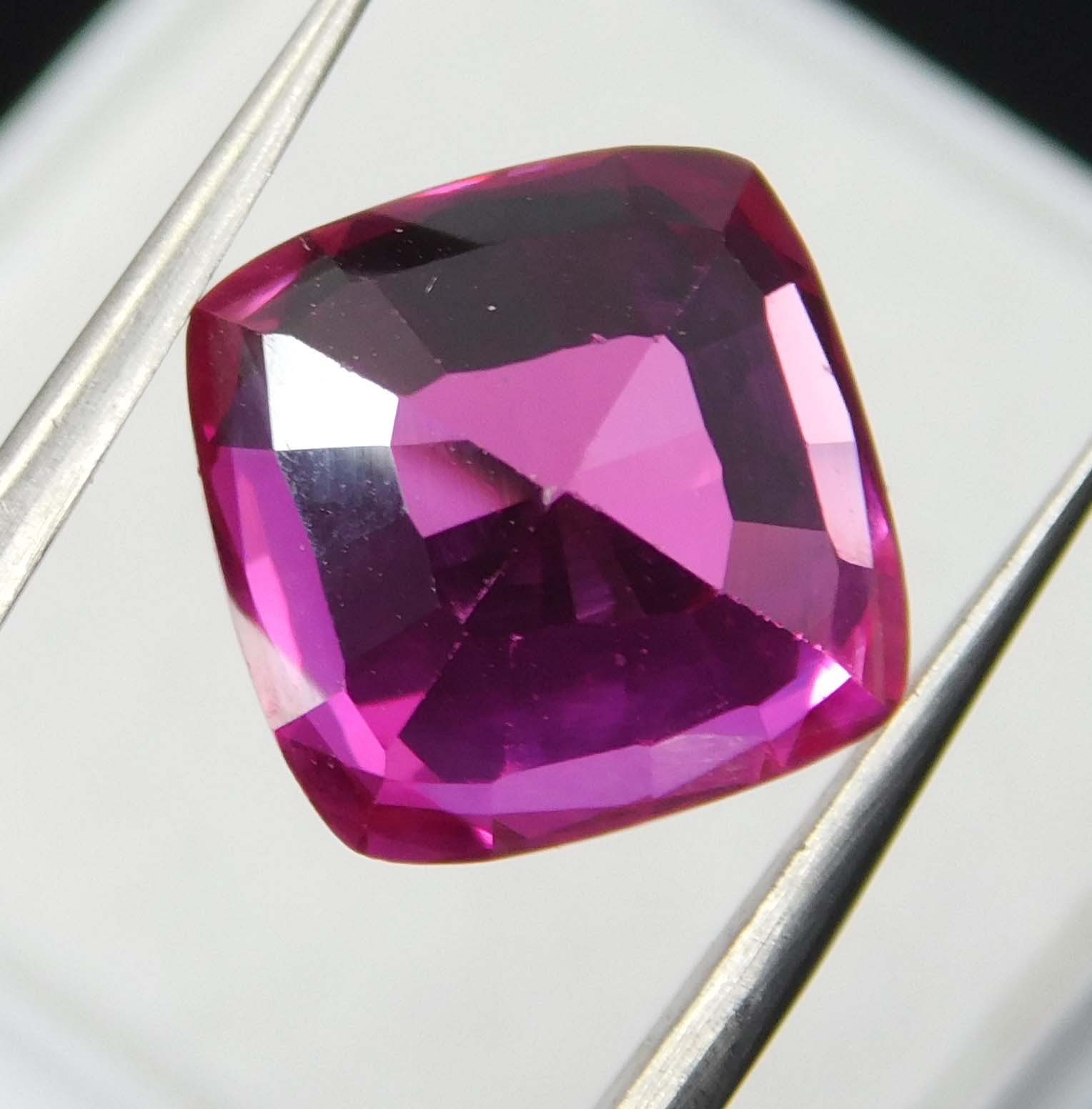 9.15 Ct Natural Pink Ruby Beautiful Square Cushion Cut Loose Gemstone CERTIFIED