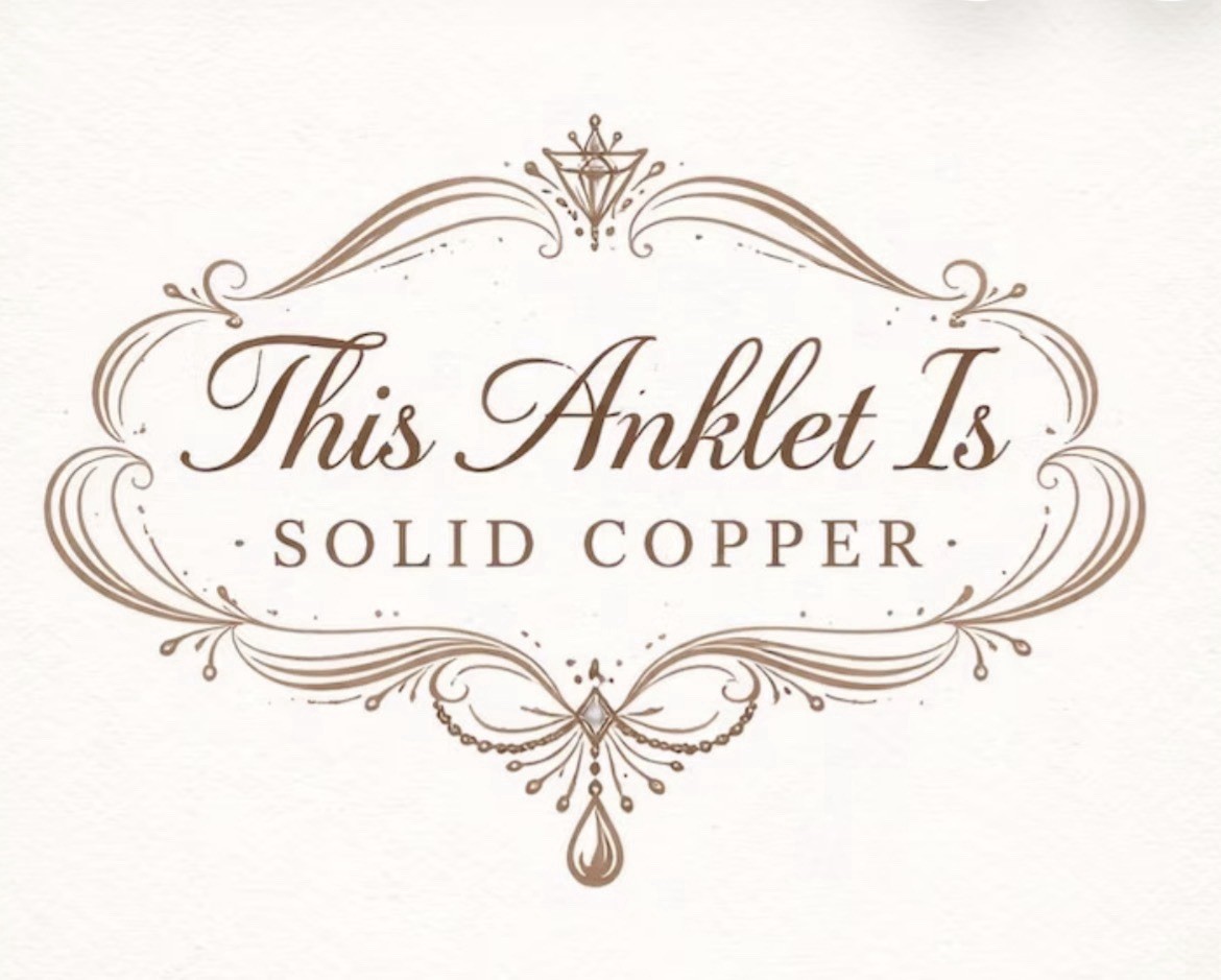 Solid Copper Anklet CA649G – Available in 8 thru 11 inch lengths.