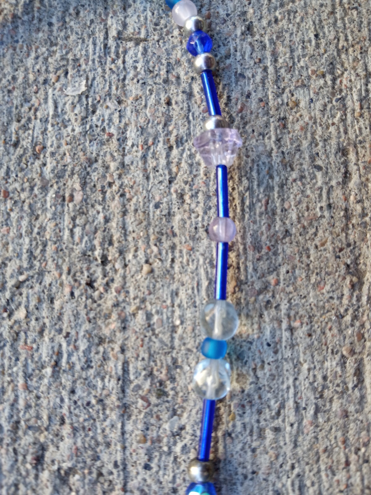Blue Crystal Beaded Necklace