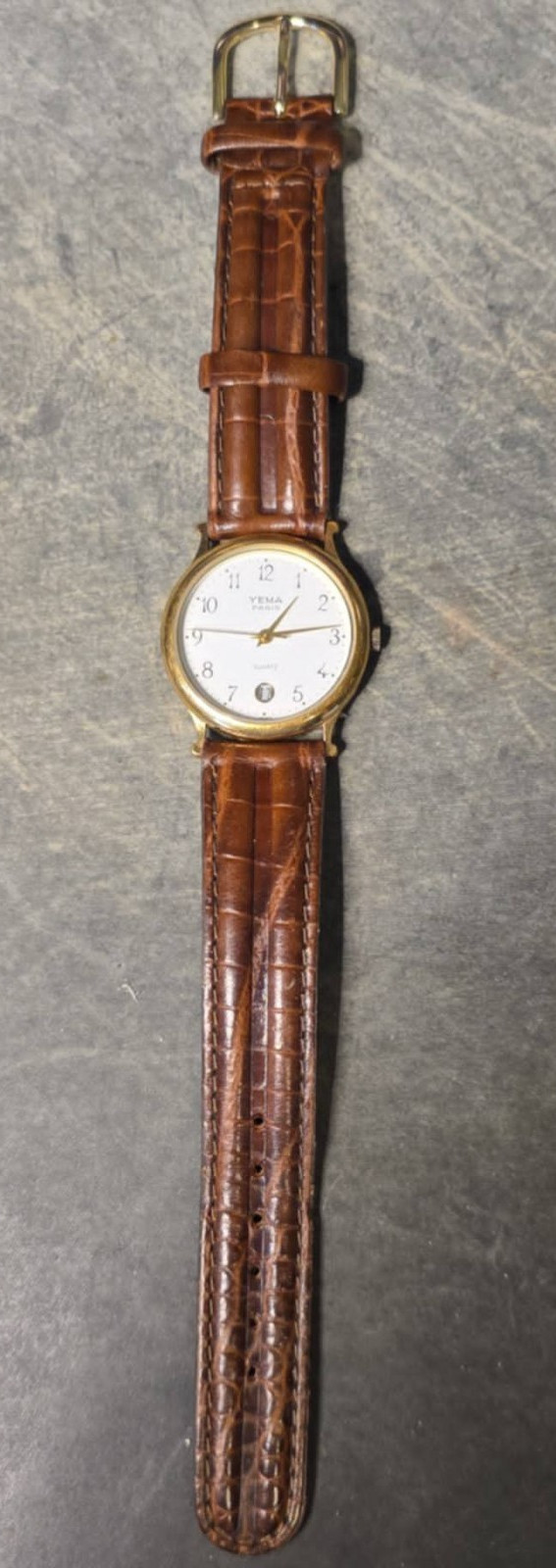 Vintage YEMA Paris Quartz Watch Gold Tone Working Y85083