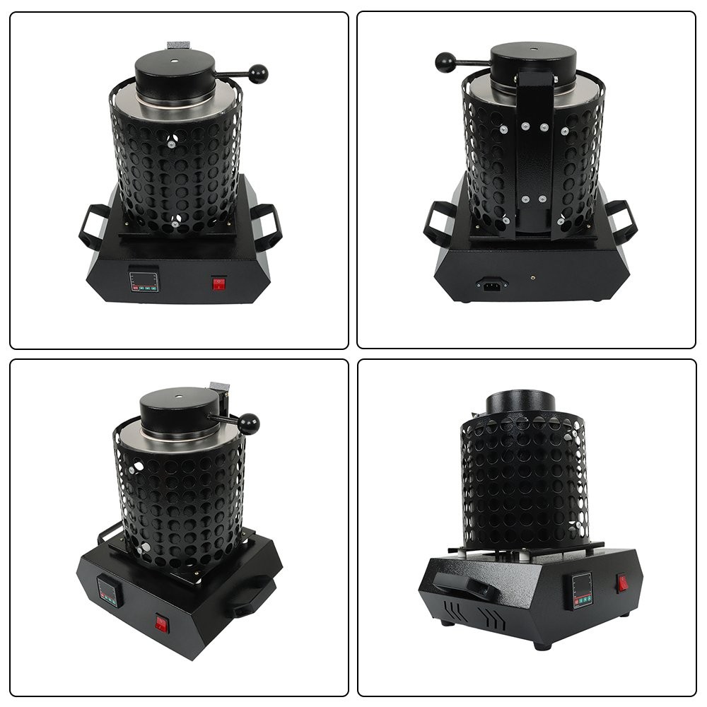 3KG Refining Casting Furnace Electric Metal Melting Furnace Forge Kit+Mesh