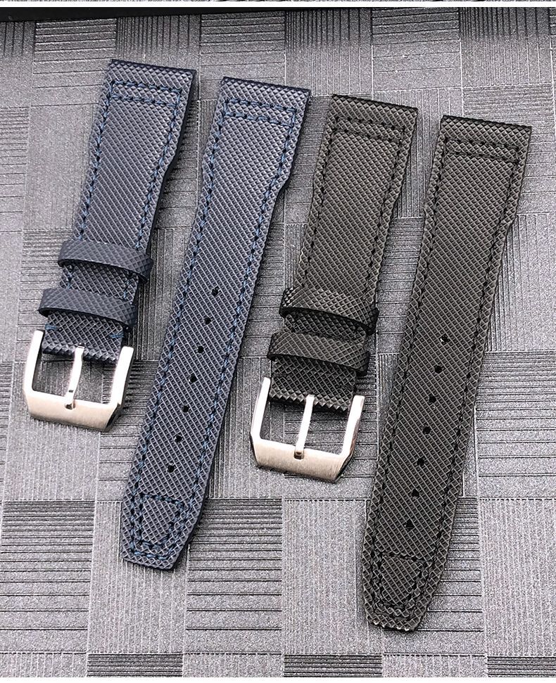 20 21mm Leather Nylon Watch Strap Fits IWC TOP GUN Big Pilot SPITFIRE Mark 18